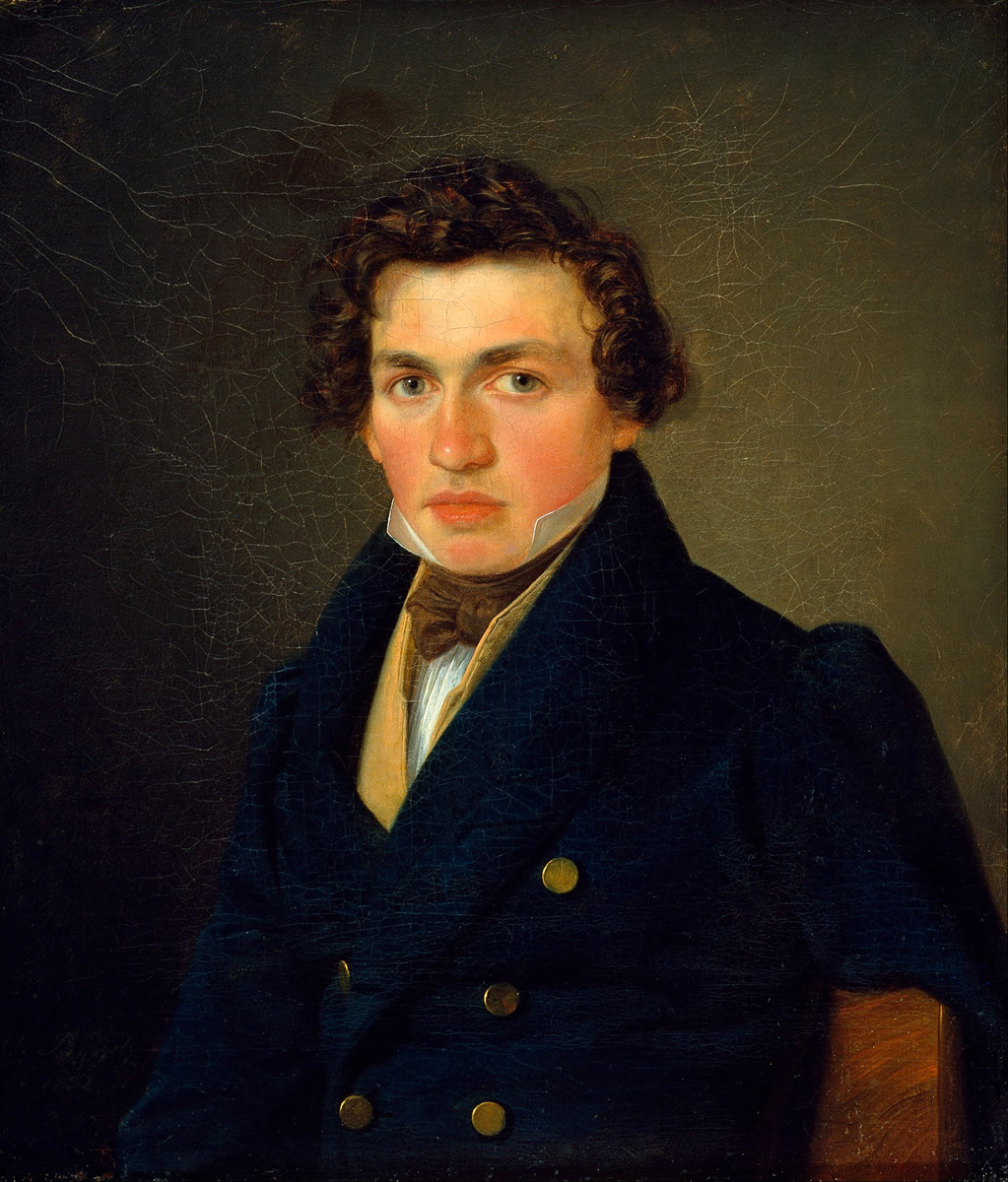 portrait of a young man by Wilhelm Ferdinand Bendz